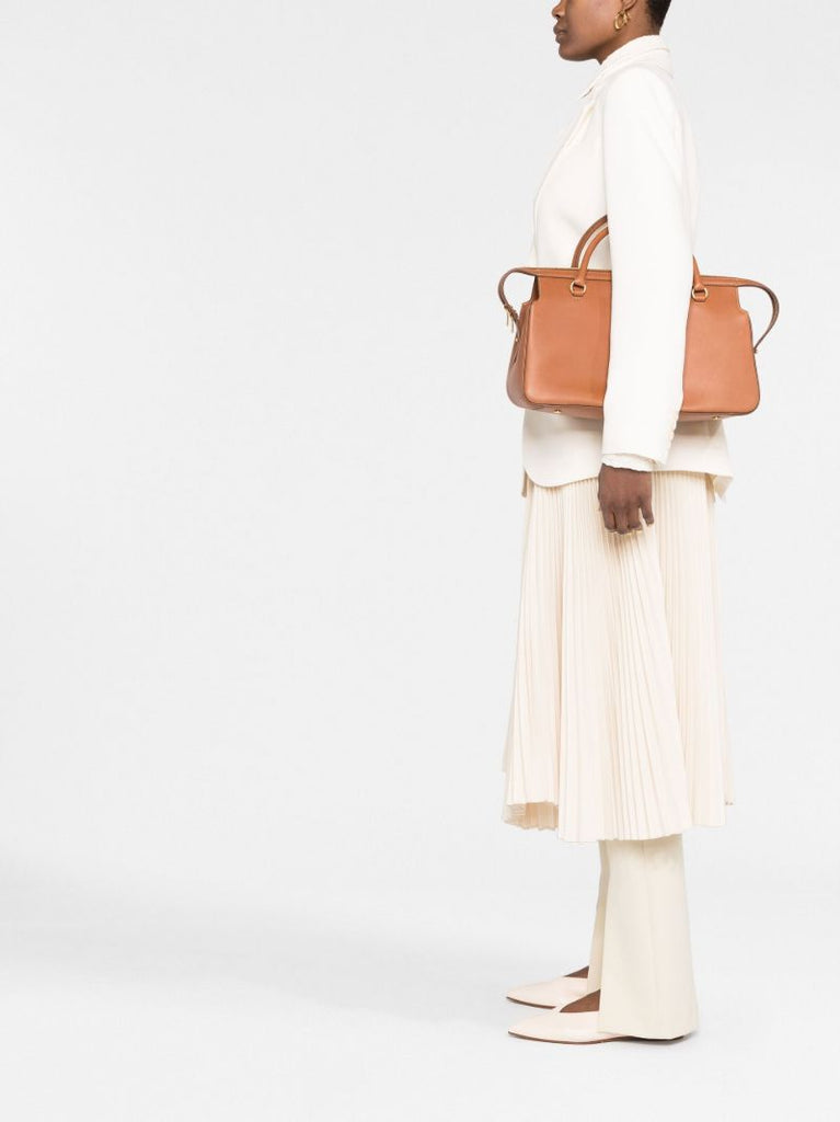 Brown Jil Elephant Leather Tote Bag