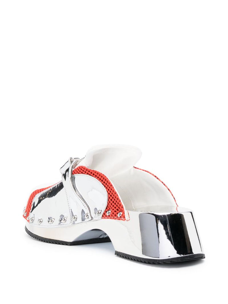 White Beetle Logo-patch Sneaker Clogs