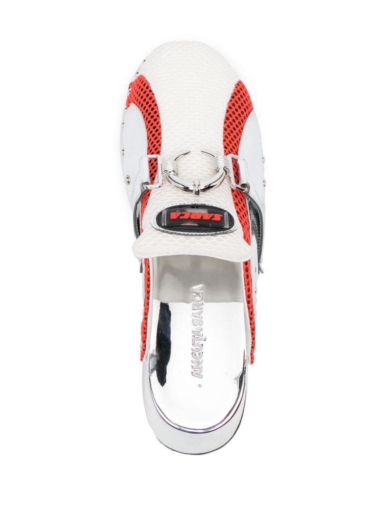 White Beetle Logo-patch Sneaker Clogs