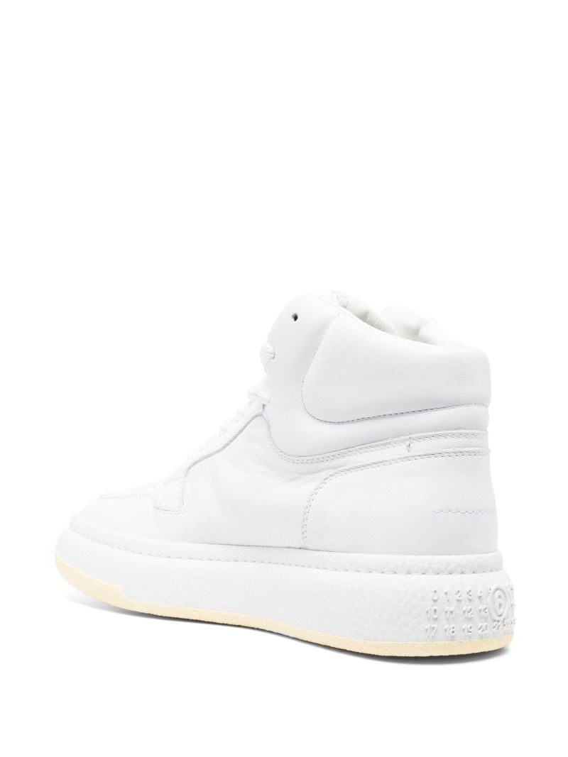 White High-top Leather Sneakers