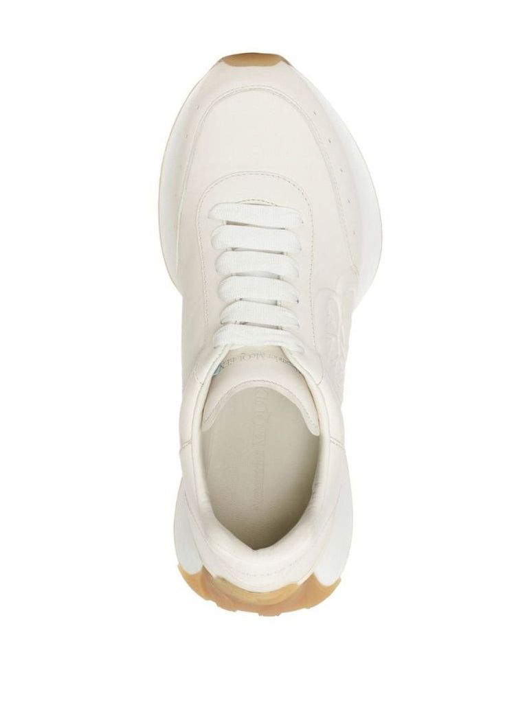 Neutral Sprint Runner Leather Sneakers