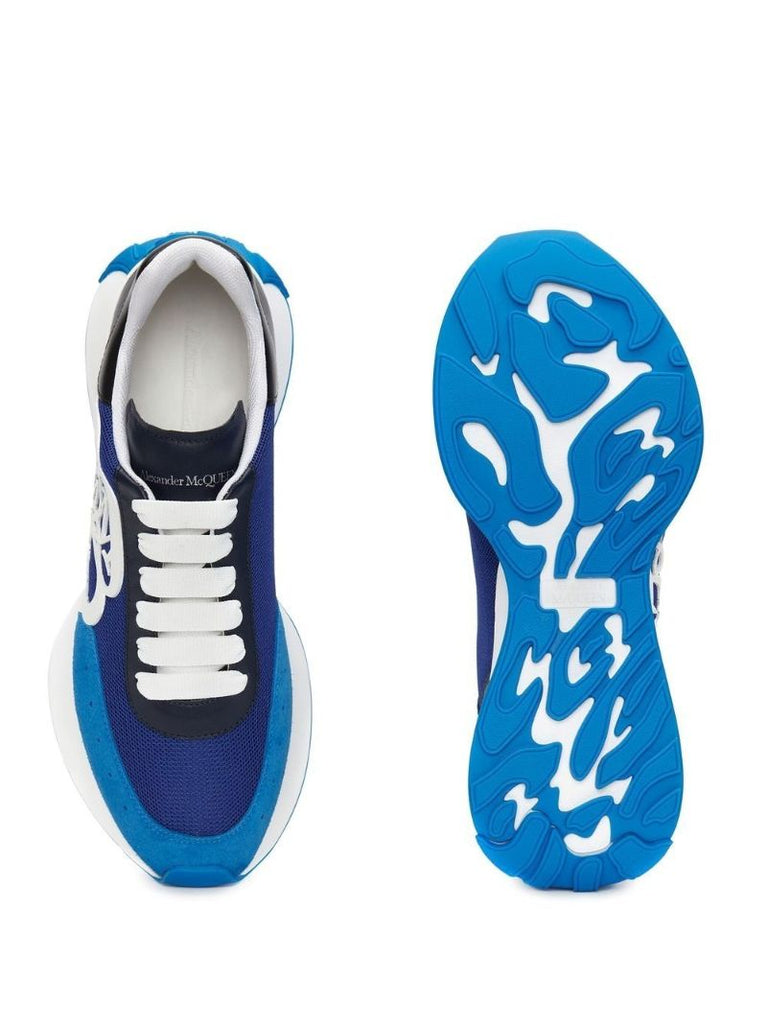 Blue Sprint Runner Leather Sneakers