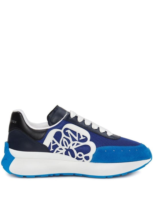 Blue Sprint Runner Leather Sneakers