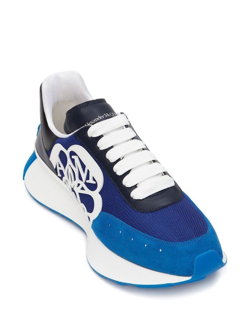 Blue Sprint Runner Leather Sneakers