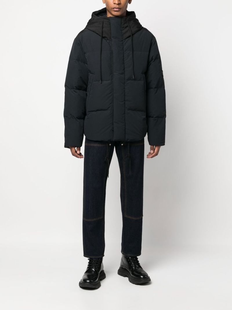 Black Fowler Hooded Down Jacket