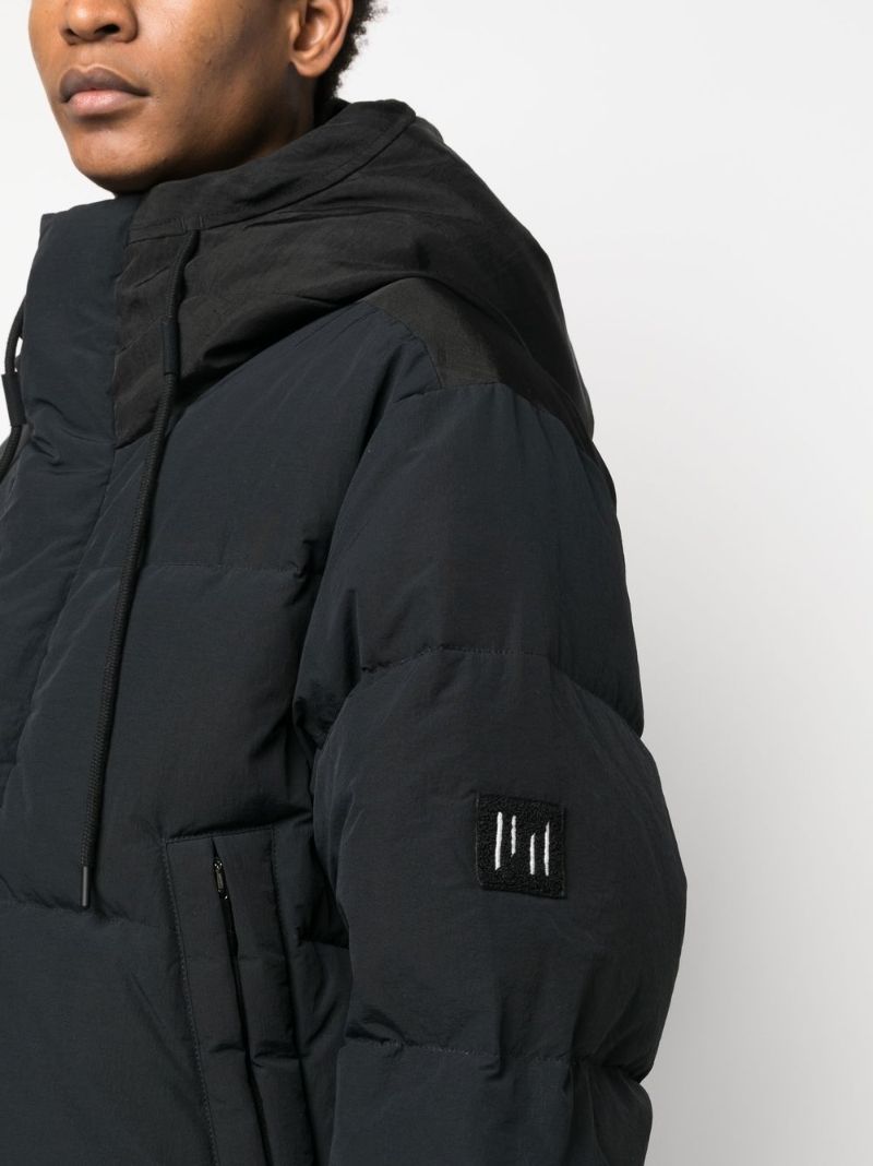 Black Fowler Hooded Down Jacket