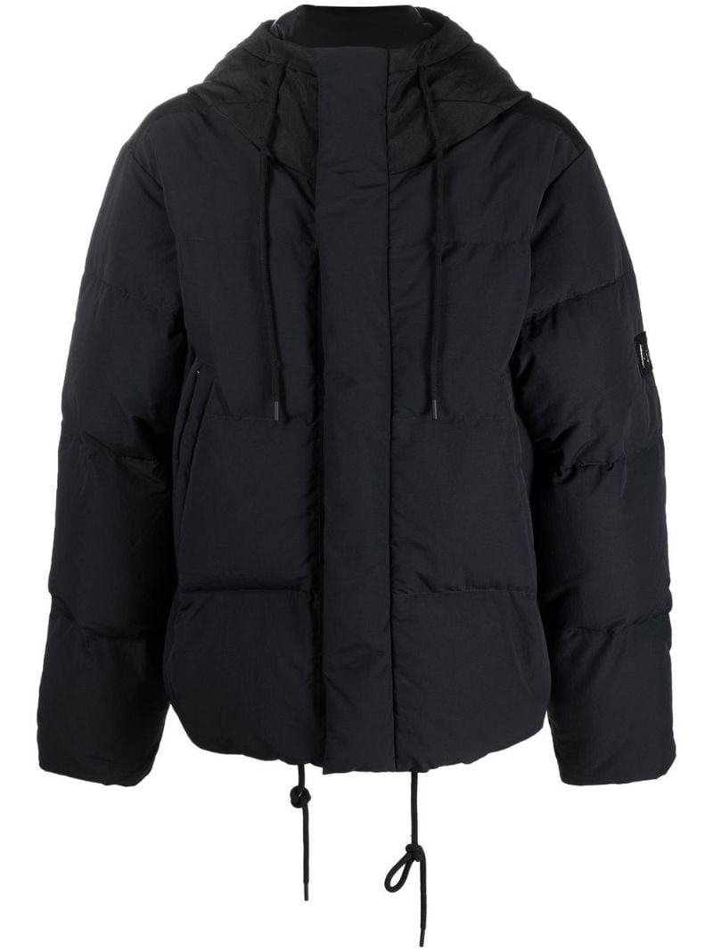 Black Fowler Hooded Down Jacket