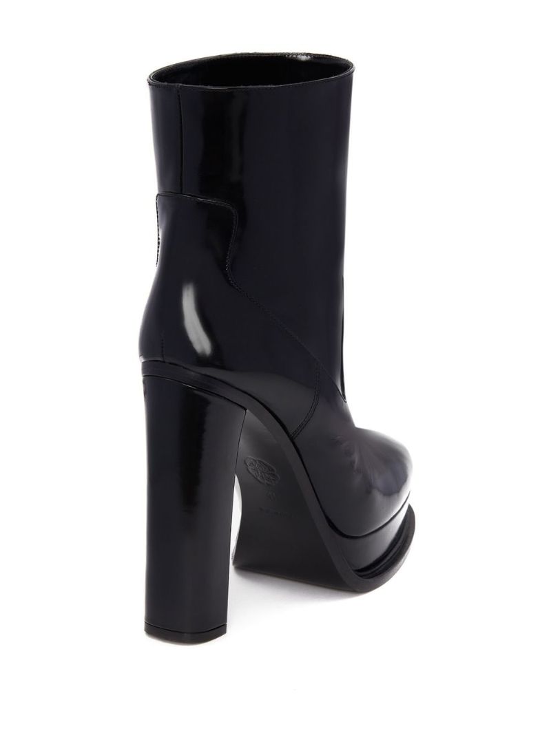 Black 120 Platform Ankle Boots