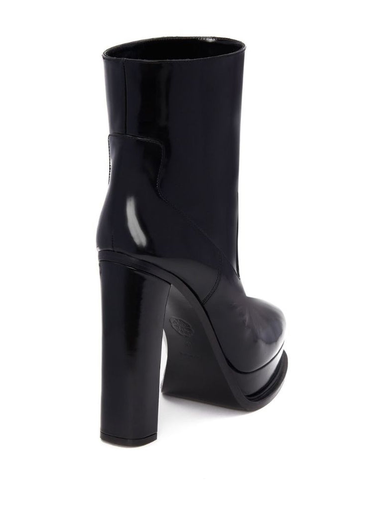 Black 120 Platform Ankle Boots