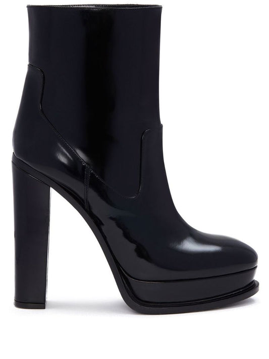 Black 120 Platform Ankle Boots
