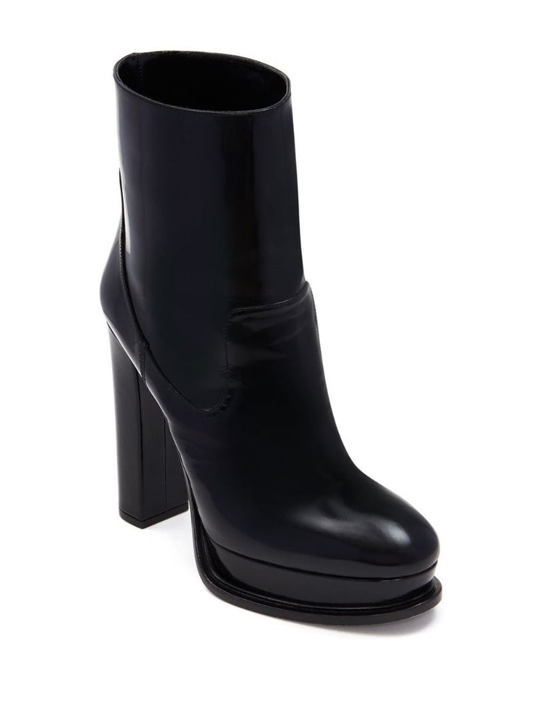 Black 120 Platform Ankle Boots