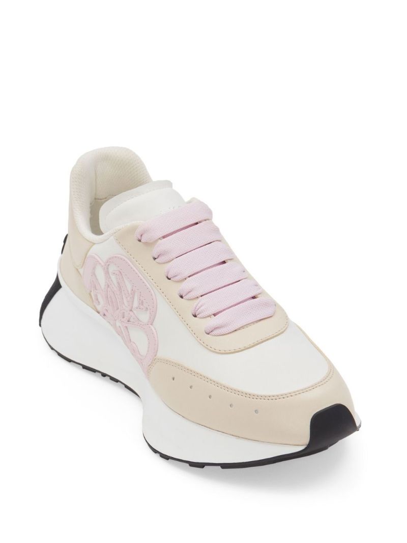 White Sprint Runner Panelled Sneakers