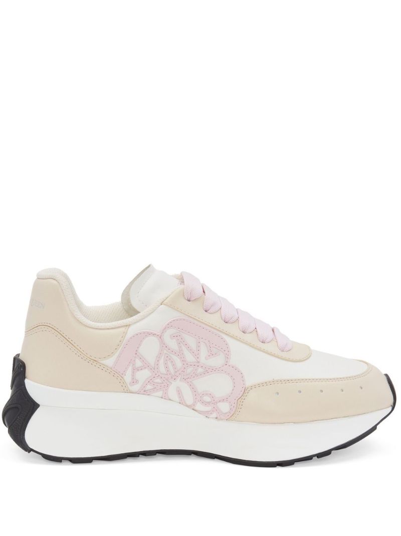 White Sprint Runner Panelled Sneakers