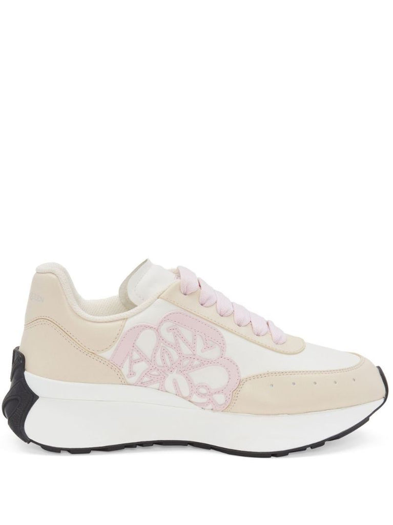 White Sprint Runner Panelled Sneakers