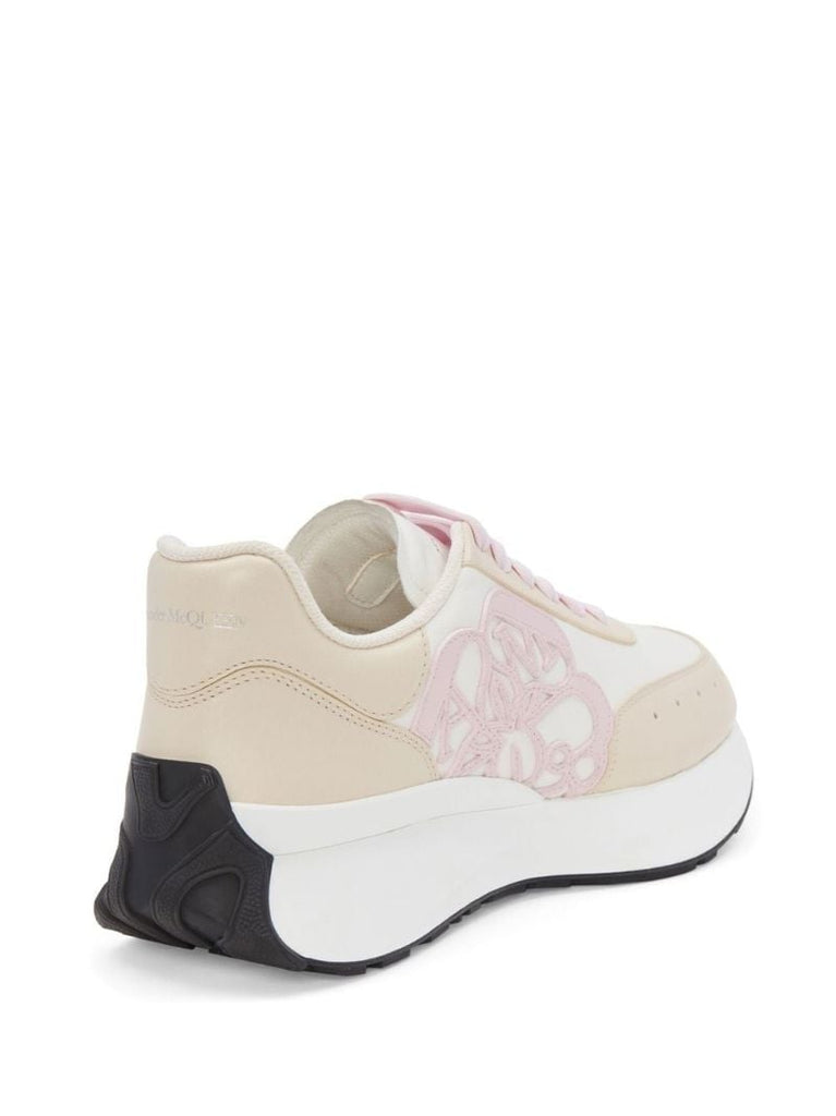 White Sprint Runner Panelled Sneakers