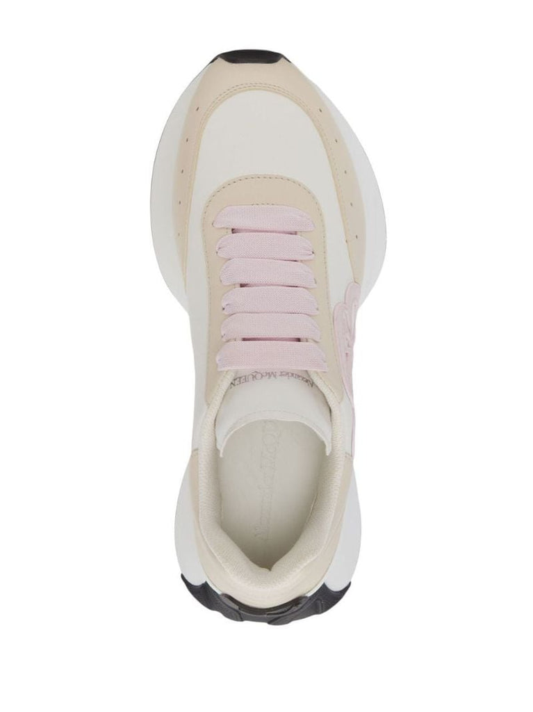 White Sprint Runner Panelled Sneakers