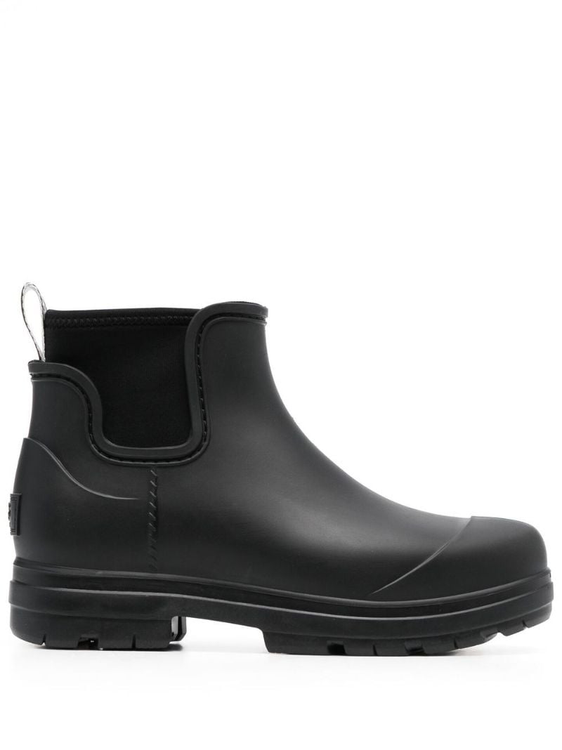 Black Droplet Ankle Rain Boots