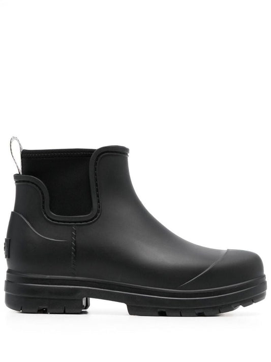 Black Droplet Ankle Rain Boots