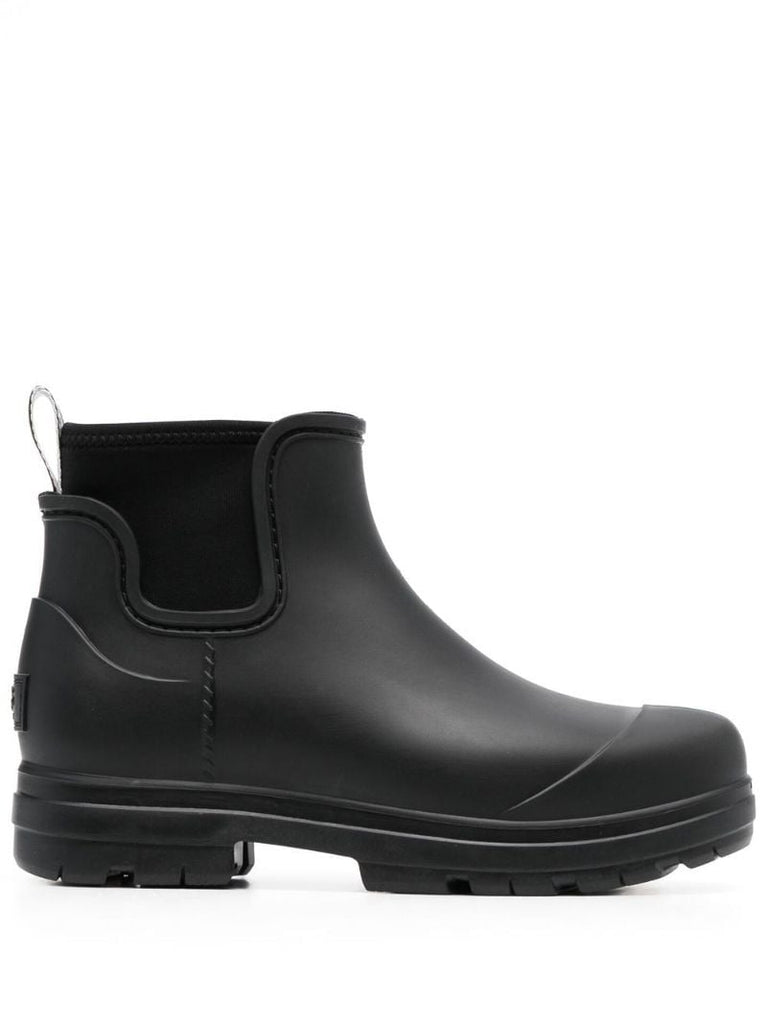 Black Droplet Ankle Rain Boots