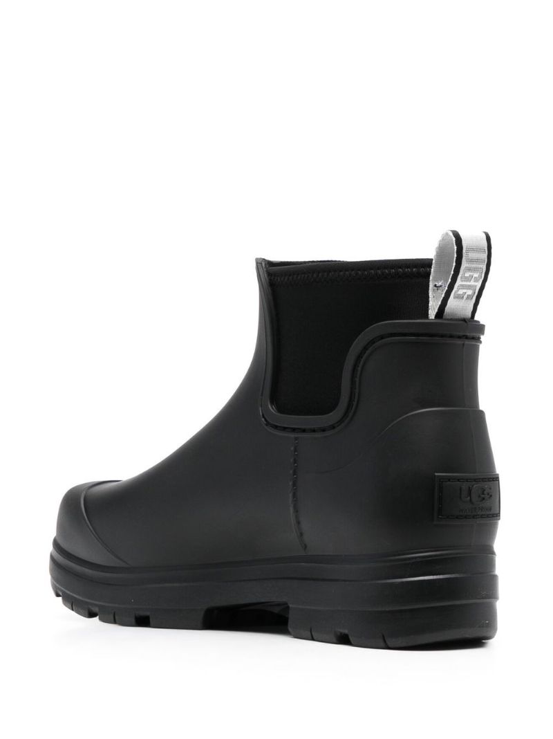 Black Droplet Ankle Rain Boots