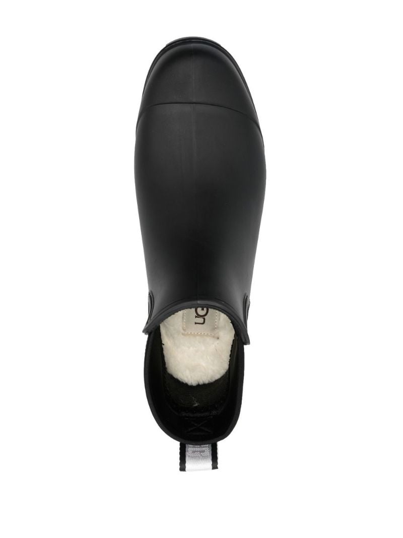 Black Droplet Ankle Rain Boots
