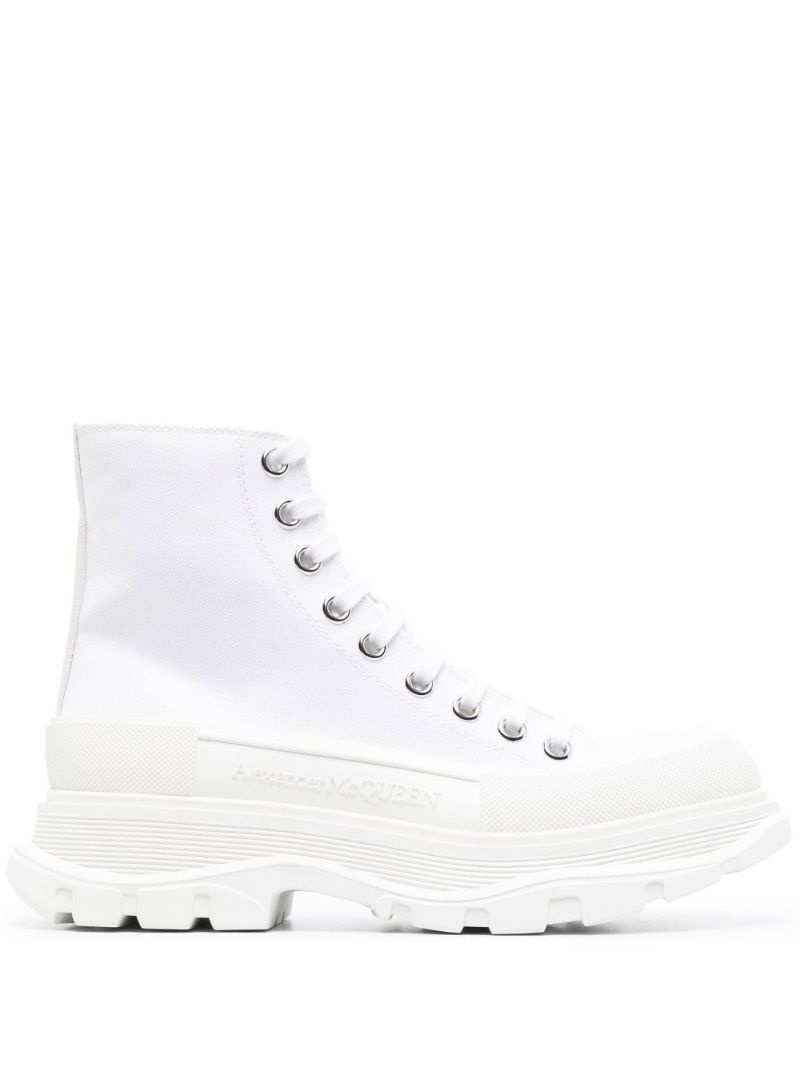 White Tread Slick Boots