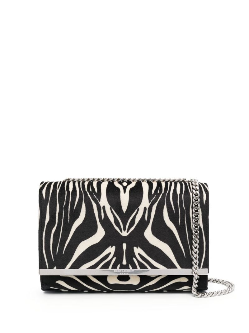 Black Zebra Print Shoulder Bag