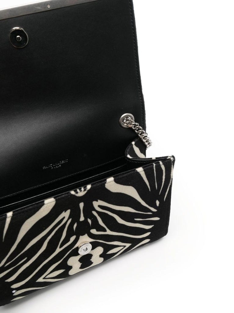 Black Zebra Print Shoulder Bag
