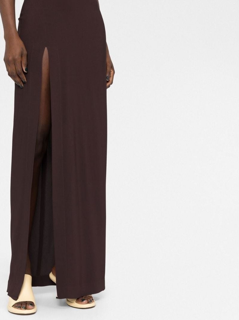Brown Cut-out Maxi Dress