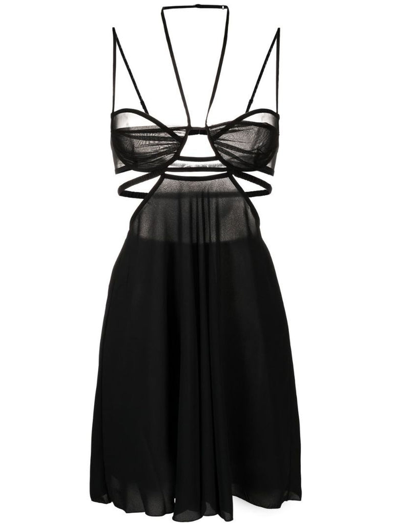 Black Cut-out Mini Dress