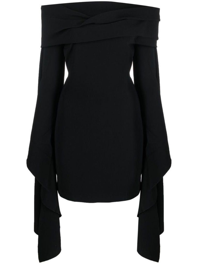 Black Off Shoulder Mini Dress