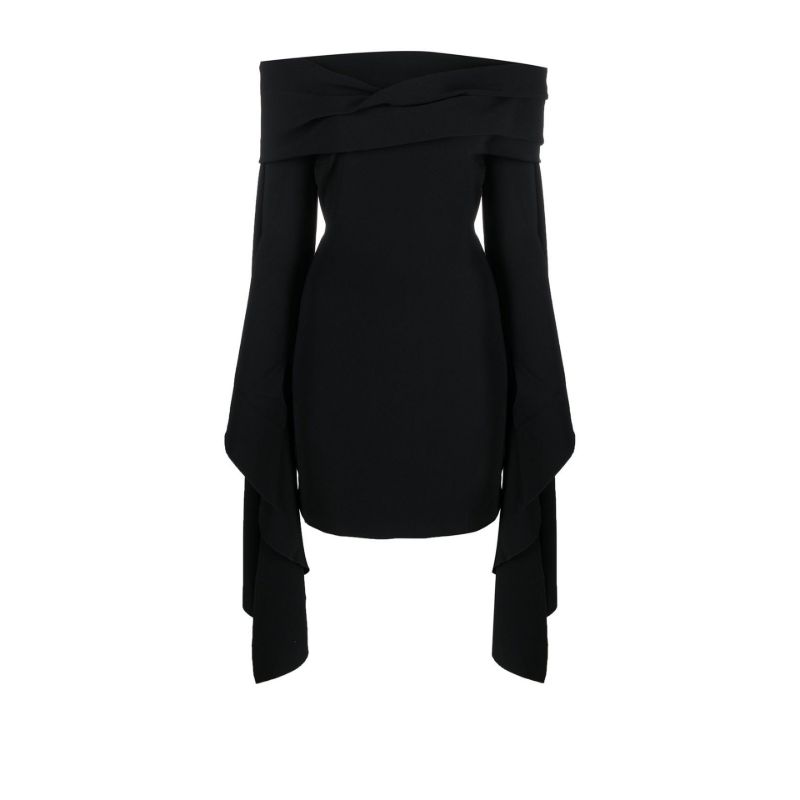 Black Off Shoulder Mini Dress