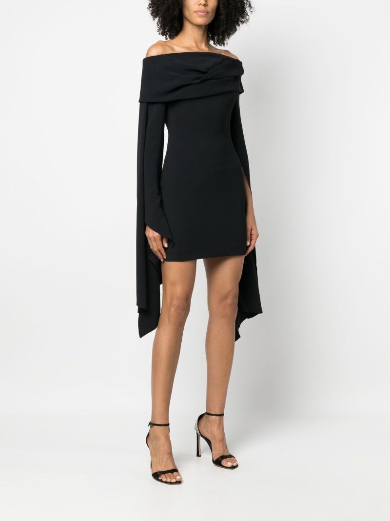 Black Off Shoulder Mini Dress
