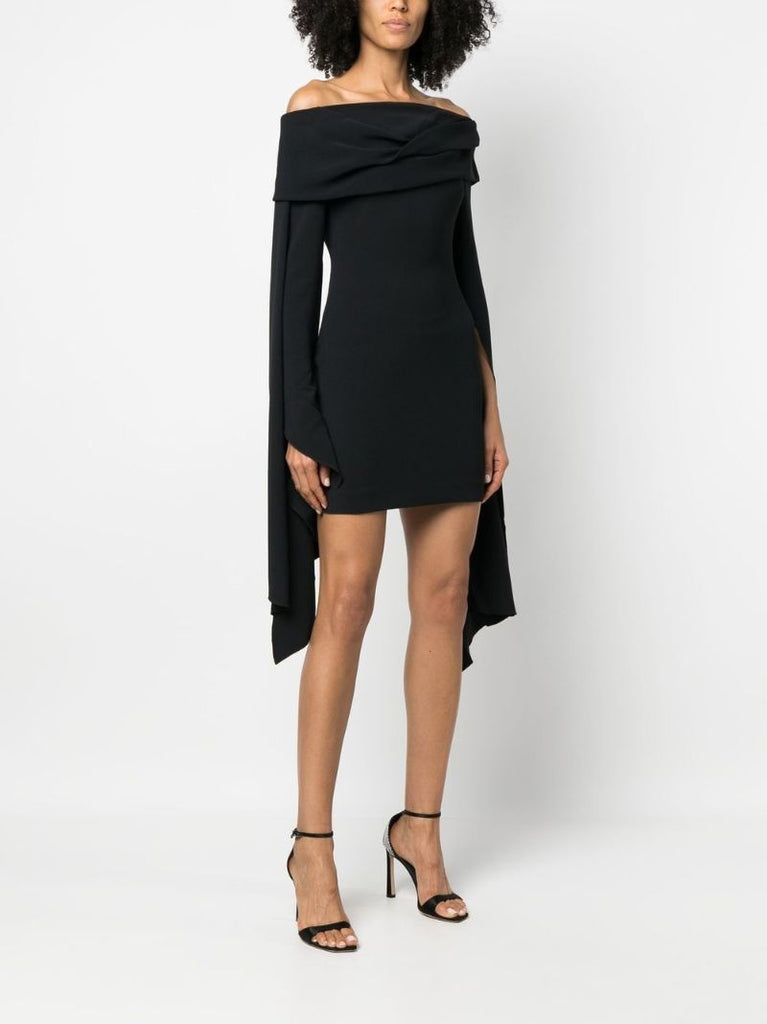Black Off Shoulder Mini Dress