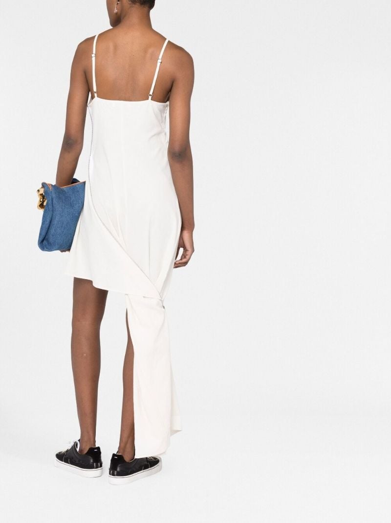 White Asymmetrical Midi Dress