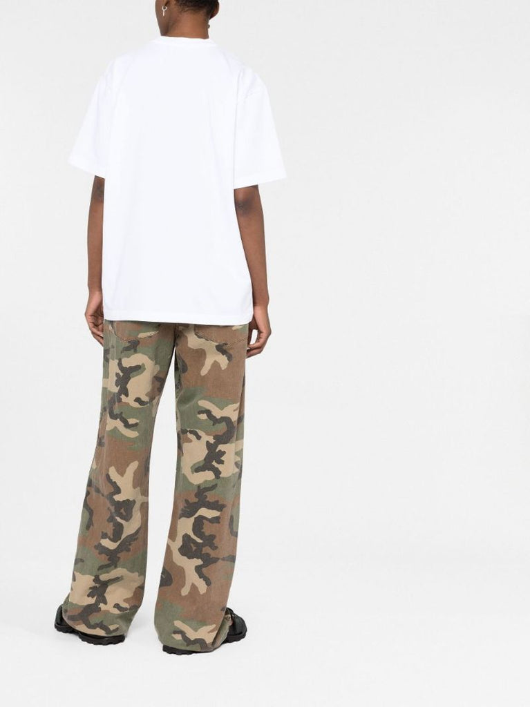 White Graphic Print T-shirt