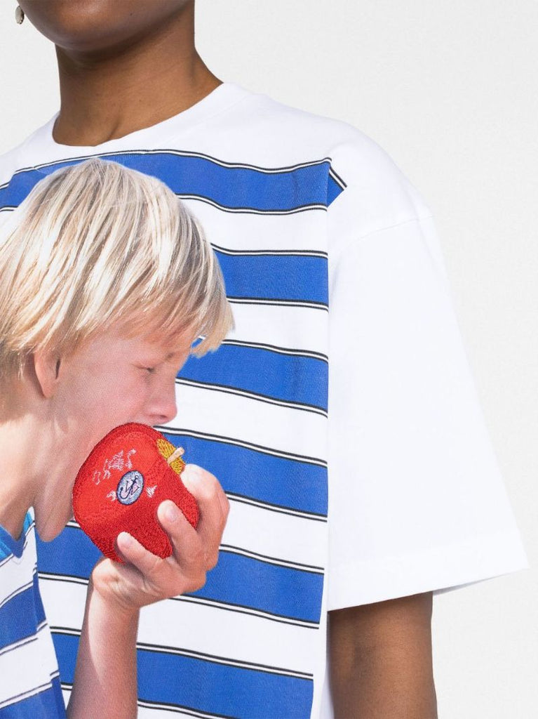 White Graphic Print T-shirt