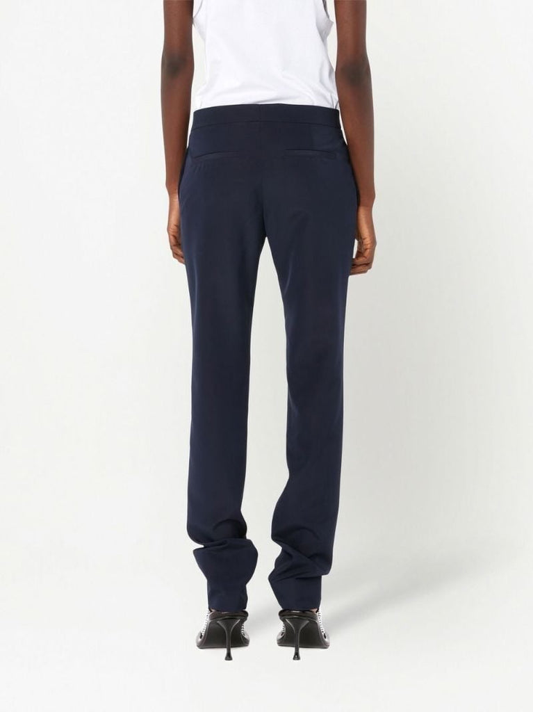 Blue Straight-leg Trousers