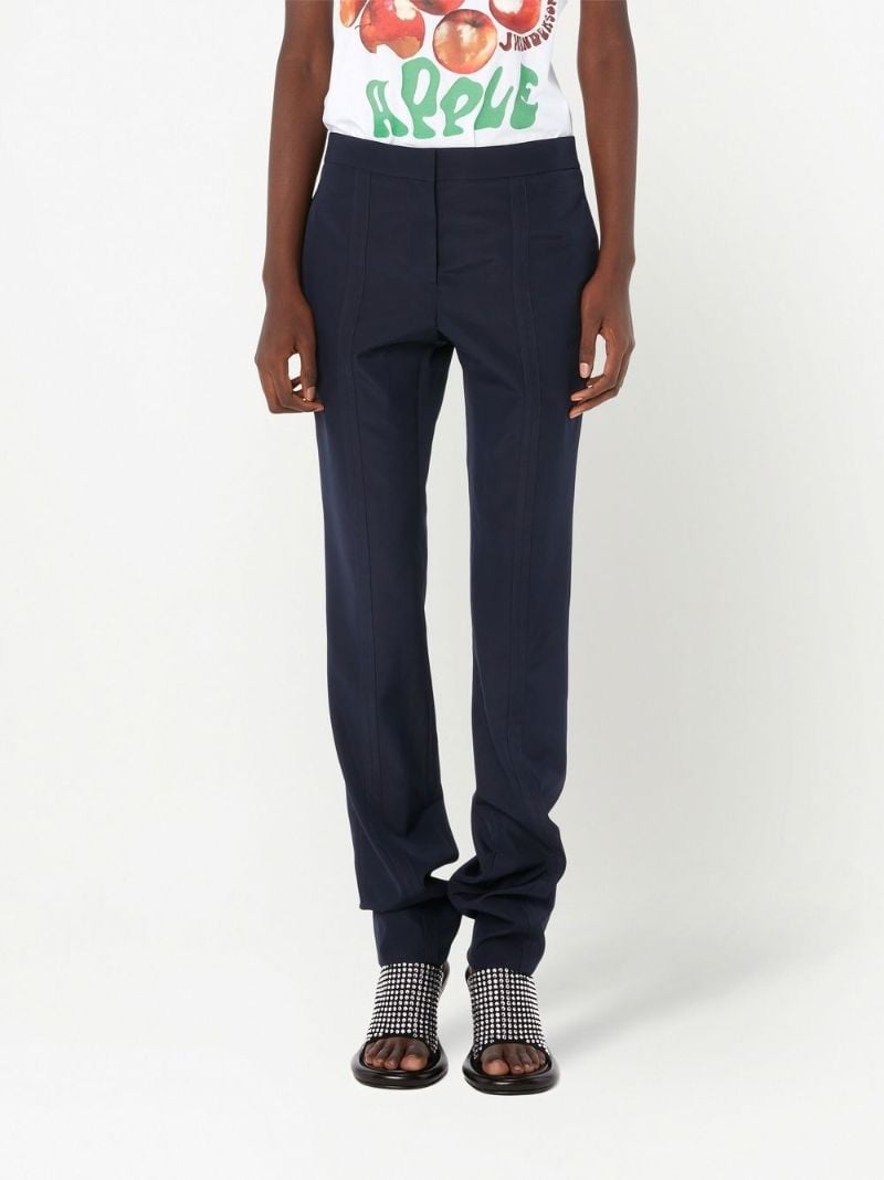 Blue Straight-leg Trousers