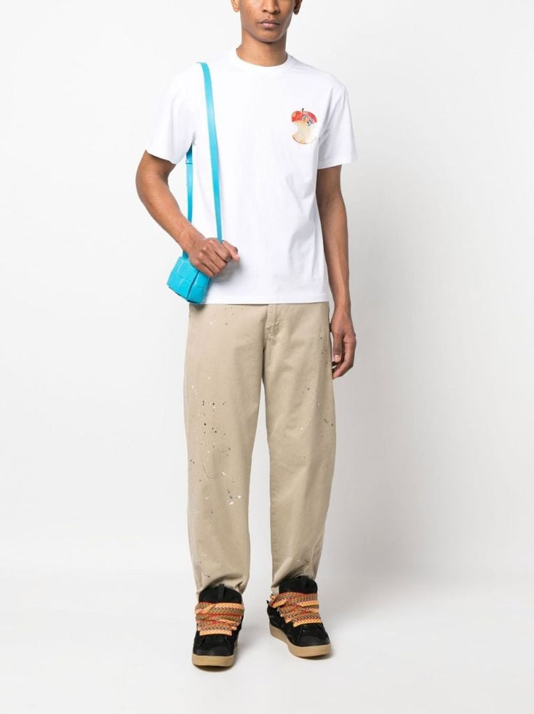 White Apple Core Organic Cotton T-shirt