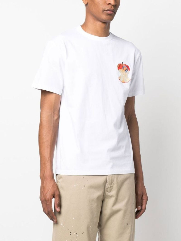 White Apple Core Organic Cotton T-shirt