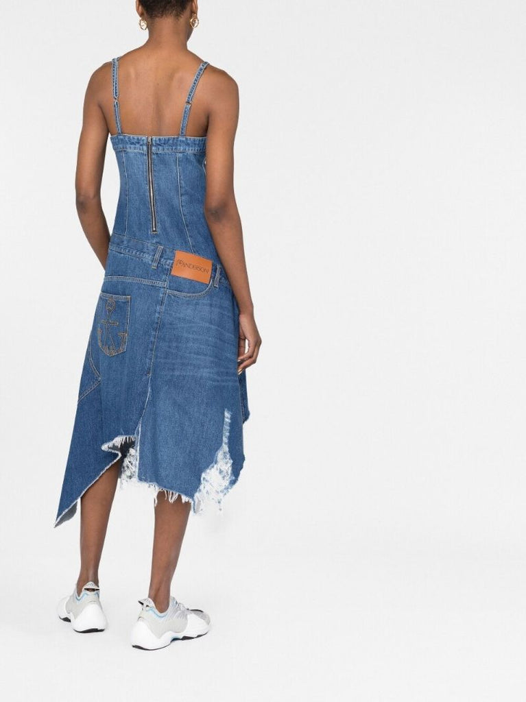 Blue Asymmetrical Denim Dress