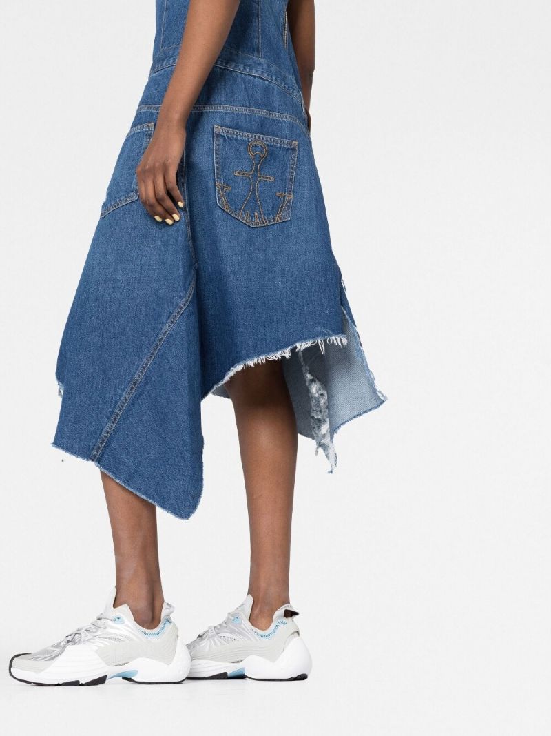 Blue Asymmetrical Denim Dress