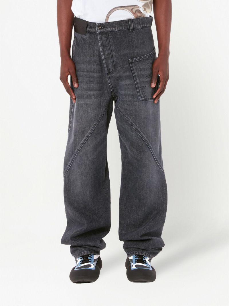 Grey Twisted Workwear Jeans