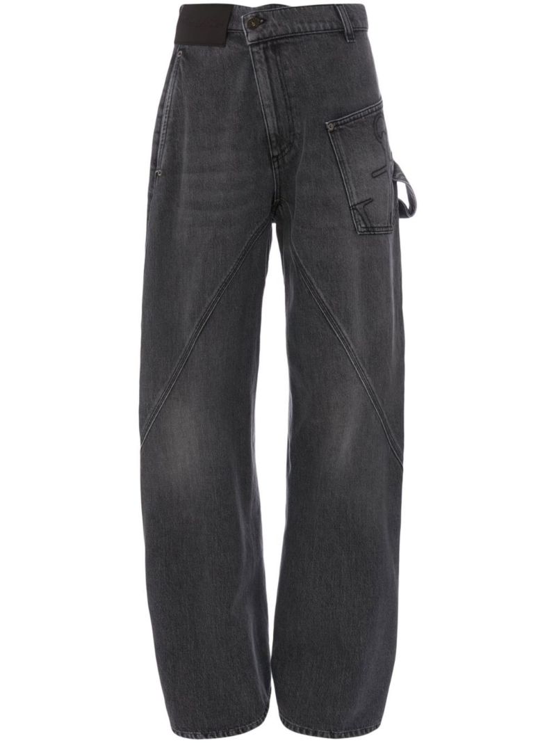 Grey Twisted Workwear Jeans