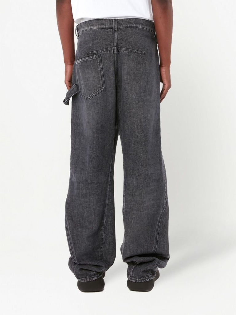 Grey Twisted Workwear Jeans