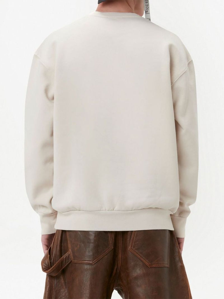 White Apple Tree Print Sweatshirt