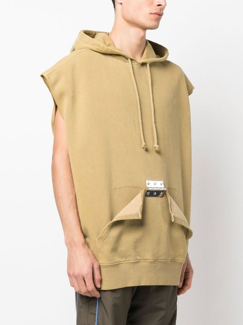 Yellow Hooded Cotton Vest