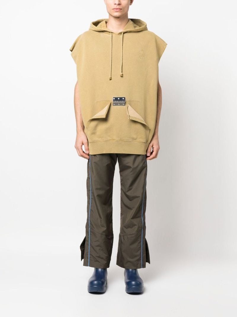 Yellow Hooded Cotton Vest