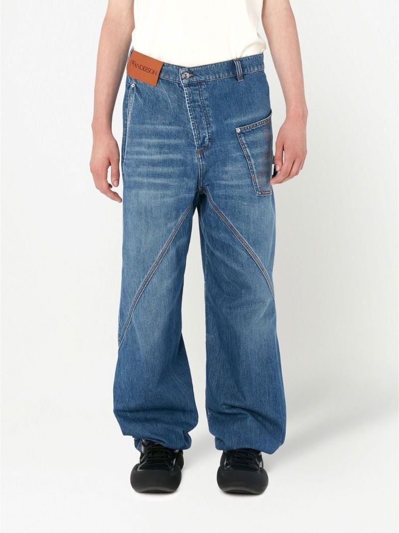 Blue Wide-leg Jeans